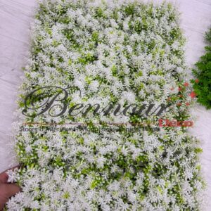 MUR VEGETAL 60 CM X 40 CM FLEURS BLANCHES