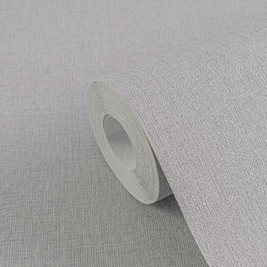 Papier peint effet tissu gris pour chambre, salon et espace commerciale