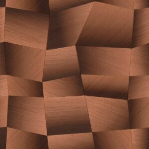 Papier peint motif géométrique marron