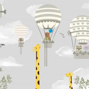 Poster mural motif animaux pour chambre enfant