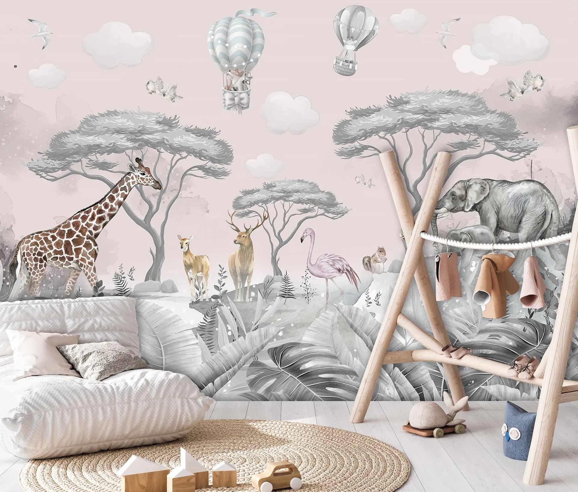 Poster enfant motif animaux pour chambre enfant
